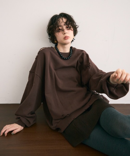 Trish（トリッシュ）の「ニットミニスカート（スカート・レディース・ブラウン/グレー/アイボリー/ブラック・FREE）」の19枚目の写真