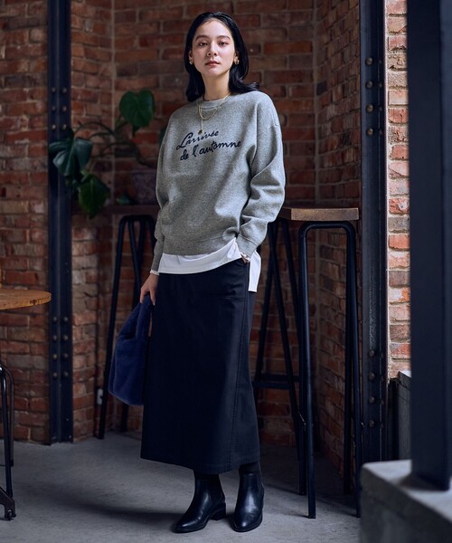 ANY(エニィ)の「ロゴロングスリーブTシャツ(Tシャツ/カットソー・レディース・グレー系/アイボリー系・F)」の10枚目の写真