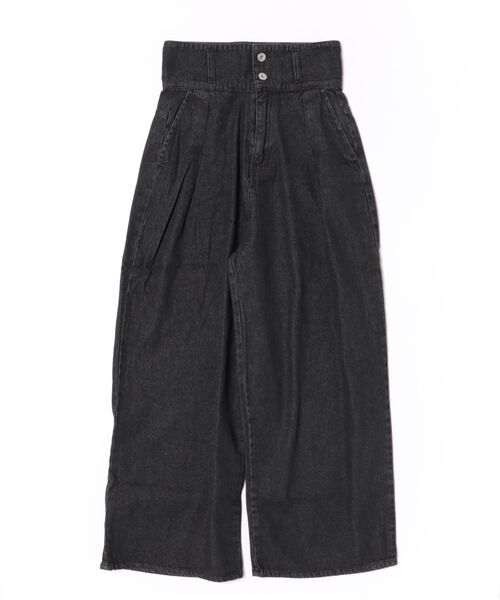 STYLEBLOCK（スタイルブロック）の「デニム・カラーデニムハイウエストストレートパンツ（デニムパンツ・レディース・ブラウン/ブルー/ブラック・M/S）」の2枚目の写真