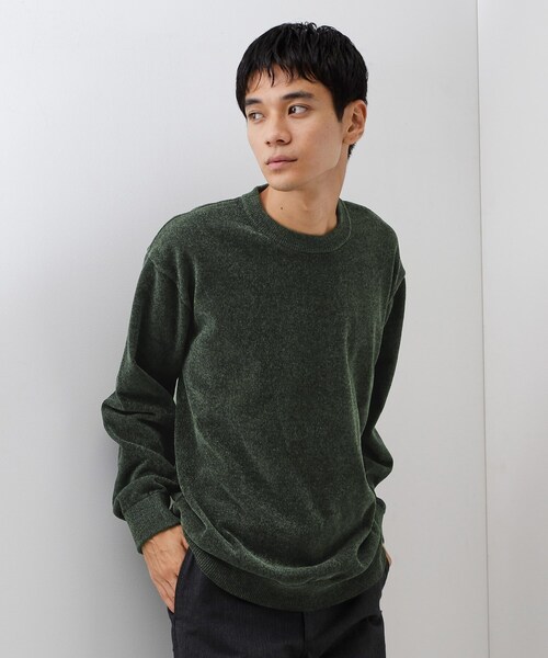 THE SHOP TK （ザ ショップ ティーケー ）の「【触れるたびに心地良い】ライトモールニット　洗濯機OK/ユニセックスでおすすめ！（ニット/セーター・メンズ・ボルドー/ブラック/ブルーグリーン/オフホワイト/ナチュラル・01/02/03/04）」の4枚目の写真