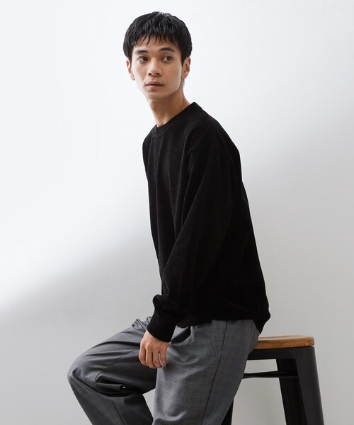 THE SHOP TK （ザ ショップ ティーケー ）の「【触れるたびに心地良い】ライトモールニット　洗濯機OK/ユニセックスでおすすめ！（ニット/セーター・メンズ・ボルドー/ブラック/ブルーグリーン/オフホワイト/ナチュラル・01/02/03/04）」の12枚目の写真