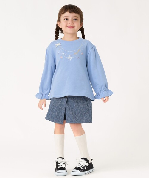 SHIPS Colors(シップス カラーズ)の「SHIPS Colors:〈洗濯機可能〉80~130cm / ネックレス スウェット(スウェット・キッズ・ラベンダー/オフホワイト・100/110/90/80/130/120)」の14枚目の写真