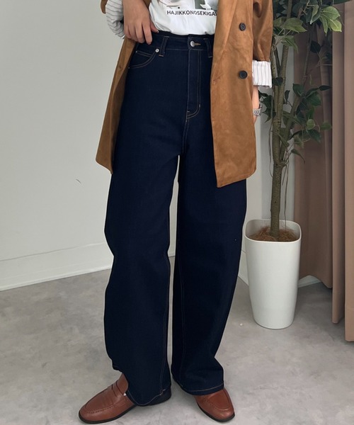 ZOZOMARKET(ゾゾマーケット)の「ZOZOMARKET by tomoka - ワイドサーキュラーデニムパンツ(デニムパンツ・レディース・インディゴブルー・マルチサイズ)」の8枚目の写真