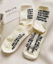 NOLITA LABORATORY | 【 NOLITA / ノリータ 】スローガン クルーソックス 靴下(ソックス/靴下)