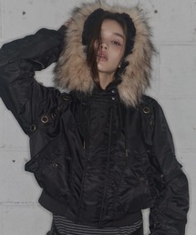 FANCY CLUB | 【FANCY CLUB】EYELET FUR MA-1 / 【ファンシークラブ】アイレットファーＭＡ-1(MA-1)