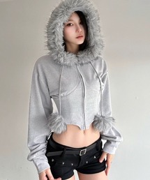 コルセットフードスウェットトップス BUBBLES】コルセットスウェットトップス | sparkling mall