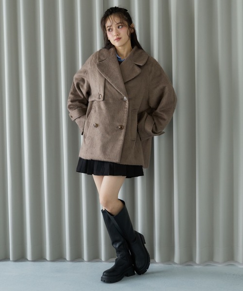 archives（アルシーヴ）の「シャギーダブルミドルコート（チェスター