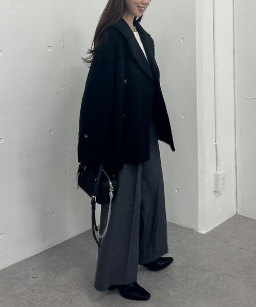 archives（アルシーヴ）の「シャギーダブルミドルコート（チェスター