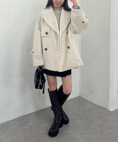 セール】シャギーダブルミドルコート（チェスターコート）｜archives