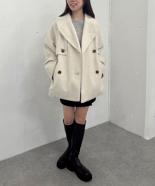 セール】シャギーダブルミドルコート（チェスターコート）｜archives