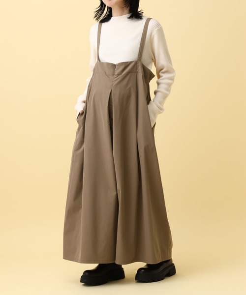 LEPSIM(レプシィム)の「【産前・産後対応】マタニティ/サス付きタックサロペ 593776(マタニティウェア/グッズ・レディース・キャメル/ブラック・FREE)」の11枚目の写真