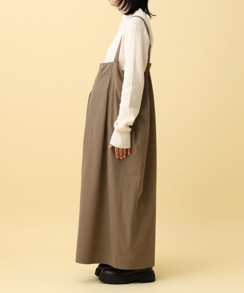 LEPSIM(レプシィム)の「【産前・産後対応】マタニティ/サス付きタックサロペ 593776(マタニティウェア/グッズ・レディース・キャメル/ブラック・FREE)」の18枚目の写真