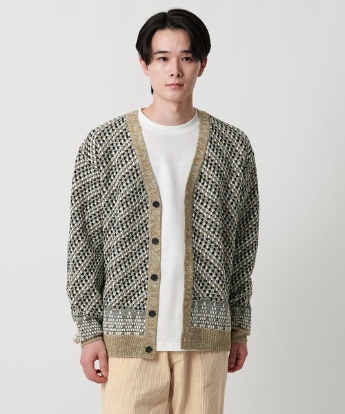A DAY IN THE LIFE UNITED ARROWS(アデイインザライフユナイテッドアローズ)の「アブストラクト パターン カーディガン-ウォッシャブル-<A DAY IN THE LIFE>(カーディガン/ボレロ・メンズ・ブラック/ベージュ/ネイビー・L/M)」の5枚目の写真