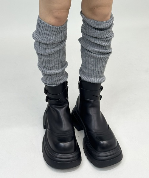 FOLLOWIN（フォロウィン）の「３color/ニットレッグウォーマー（レッグウォーマー・レディース・アイボリー/ブラック/グレー・FREE）」の3枚目の写真