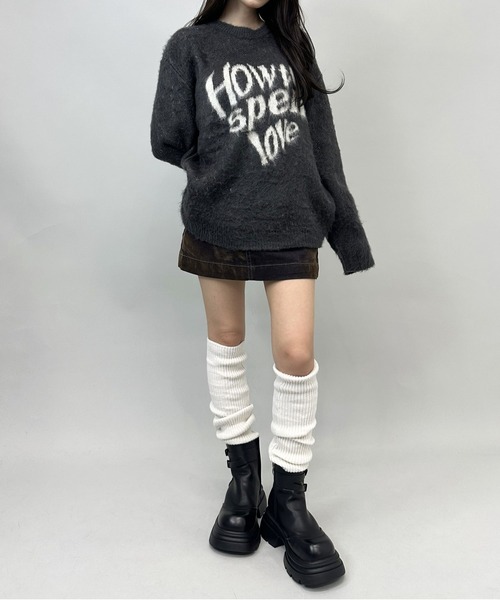 FOLLOWIN（フォロウィン）の「３color/ニットレッグウォーマー（レッグウォーマー・レディース・アイボリー/ブラック/グレー・FREE）」の4枚目の写真