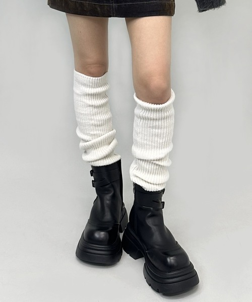 FOLLOWIN（フォロウィン）の「３color/ニットレッグウォーマー（レッグウォーマー・レディース・アイボリー/ブラック/グレー・FREE）」の6枚目の写真