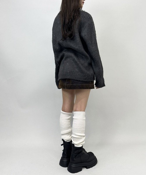 FOLLOWIN（フォロウィン）の「３color/ニットレッグウォーマー（レッグウォーマー・レディース・アイボリー/ブラック/グレー・FREE）」の5枚目の写真
