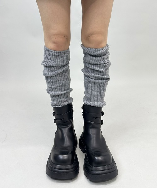 FOLLOWIN（フォロウィン）の「３color/ニットレッグウォーマー（レッグウォーマー・レディース・アイボリー/ブラック/グレー・FREE）」の7枚目の写真