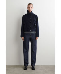 COS ダークブラウン ジップアップジャケット GU公式 | ジップアップ