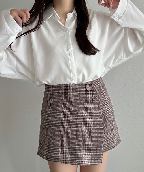 Cham.（チャム）の「シアーオーバーシャツ（シャツ/ブラウス・レディース・ブラック/オフホワイト/ブルー・F）」の7枚目の写真