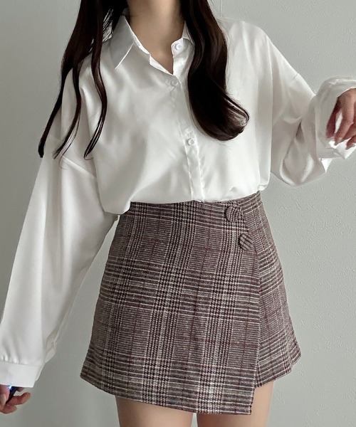 Cham.（チャム）の「シアーオーバーシャツ（シャツ/ブラウス・レディース・ブラック/オフホワイト/ブルー・F）」の12枚目の写真