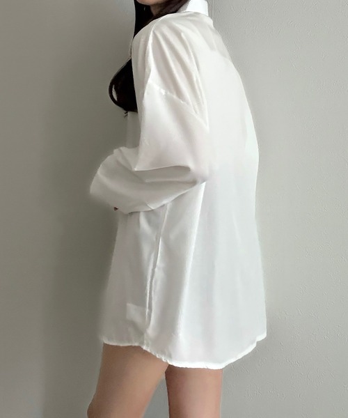 Cham.（チャム）の「シアーオーバーシャツ（シャツ/ブラウス・レディース・ブラック/オフホワイト/ブルー・F）」の19枚目の写真