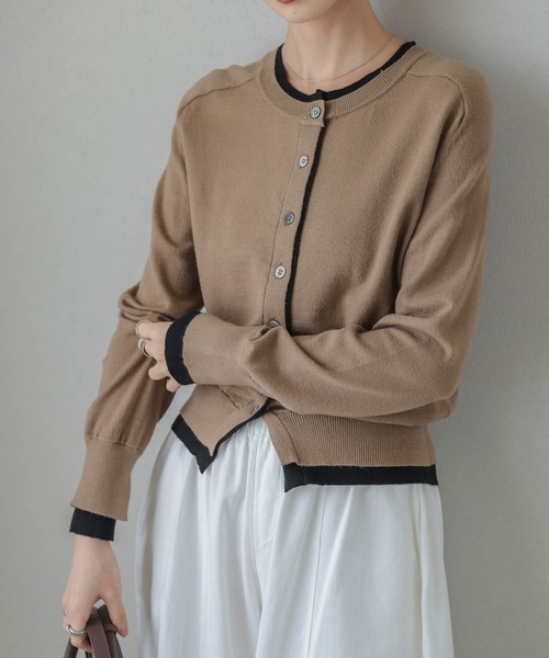 La-gemme（ラジェム）の「バイカラーレイヤードニットカーディガン（カーディガン/ボレロ・レディース・ブラウン/グレー/ブラック・フリー）」の19枚目の写真