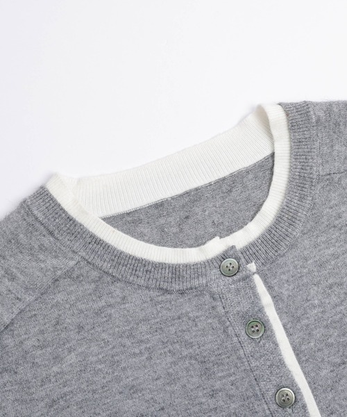 La-gemme（ラジェム）の「バイカラーレイヤードニットカーディガン（カーディガン/ボレロ・レディース・ブラウン/グレー/ブラック・フリー）」の22枚目の写真