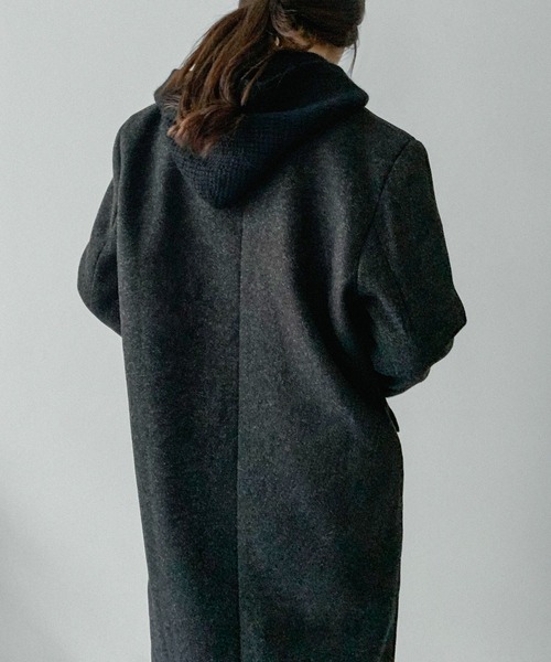 on:nue(オンニュ)の「【on:nue】ダブルボタンロングチェスターコート(チェスターコート・レディース・ブラック/アイボリー/ブラウン・FREE)」の19枚目の写真