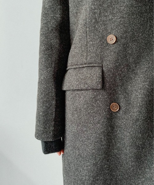 on:nue(オンニュ)の「【on:nue】ダブルボタンロングチェスターコート(チェスターコート・レディース・ブラック/アイボリー/ブラウン・FREE)」の22枚目の写真