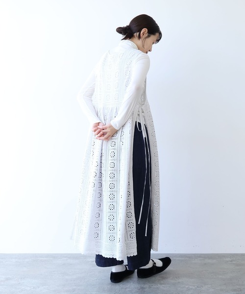 yuni（ユニ　）の「コットンレース side open ワンピース（ワンピース・レディース・ブラック/ホワイト・FREE）」の18枚目の写真