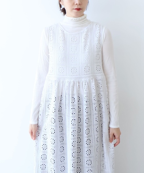 yuni（ユニ　）の「コットンレース side open ワンピース（ワンピース・レディース・ブラック/ホワイト・FREE）」の19枚目の写真