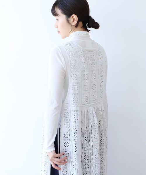 yuni（ユニ　）の「コットンレース side open ワンピース（ワンピース・レディース・ブラック/ホワイト・FREE）」の20枚目の写真