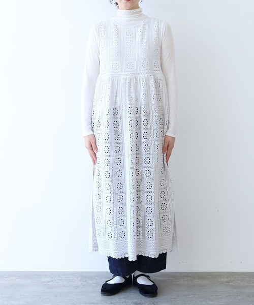 yuni（ユニ　）の「コットンレース side open ワンピース（ワンピース・レディース・ブラック/ホワイト・FREE）」の22枚目の写真