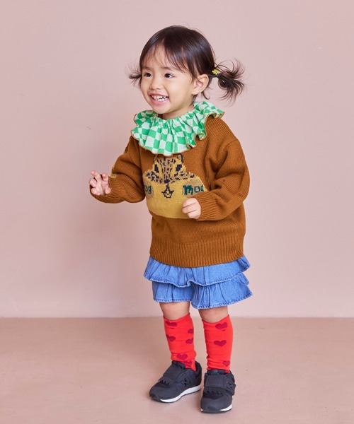 MARKEY'S（マーキーズ）の「デニムフリルキュロットパンツ（その他パンツ・キッズ・ブラック/ライトブルー・90/100/110/120/80/130/95）」の5枚目の写真