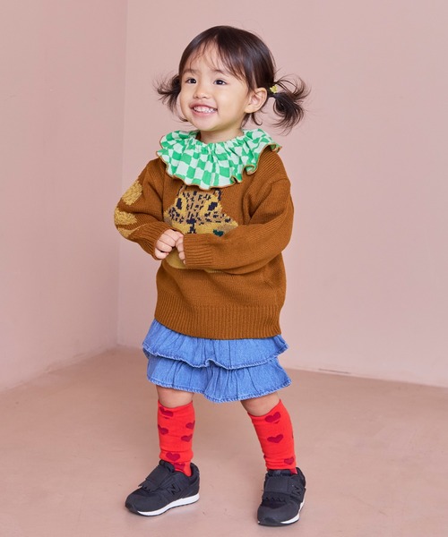 MARKEY'S（マーキーズ）の「デニムフリルキュロットパンツ（その他パンツ・キッズ・ブラック/ライトブルー・90/100/110/120/80/130/95）」の8枚目の写真