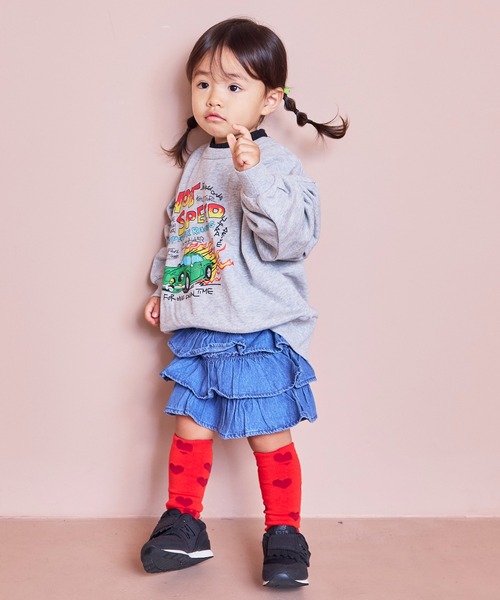 MARKEY'S（マーキーズ）の「デニムフリルキュロットパンツ（その他パンツ・キッズ・ブラック/ライトブルー・90/100/110/120/80/130/95）」の9枚目の写真