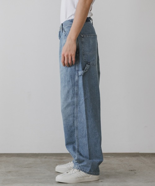 SKEWed(スキュー)の「SKEWed/スキュー ストーンウォッシュ加工 ダンガリーパンツ(デニムパンツ・メンズ・ブルー/ブラック・34/32/30)」の5枚目の写真