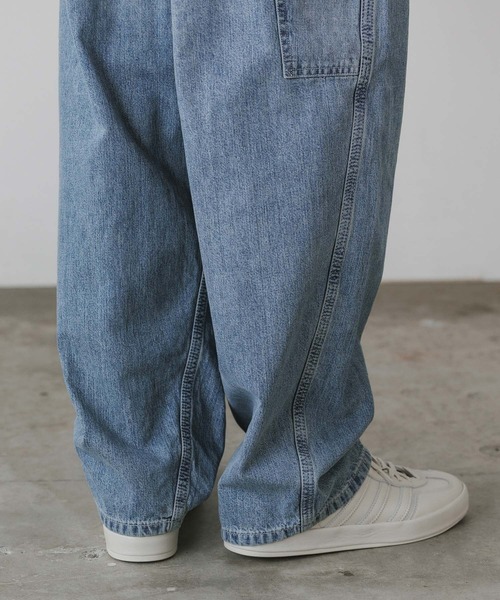 SKEWed(スキュー)の「SKEWed/スキュー ストーンウォッシュ加工 ダンガリーパンツ(デニムパンツ・メンズ・ブルー/ブラック・34/32/30)」の12枚目の写真