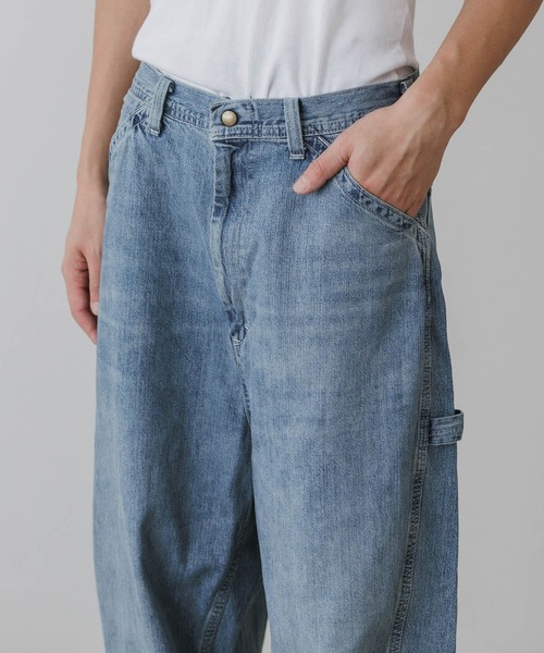 SKEWed(スキュー)の「SKEWed/スキュー ストーンウォッシュ加工 ダンガリーパンツ(デニムパンツ・メンズ・ブルー/ブラック・34/32/30)」の7枚目の写真