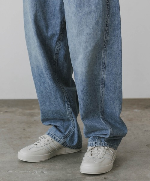 SKEWed(スキュー)の「SKEWed/スキュー ストーンウォッシュ加工 ダンガリーパンツ(デニムパンツ・メンズ・ブルー/ブラック・34/32/30)」の9枚目の写真