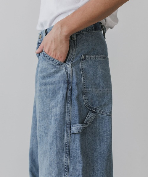 SKEWed(スキュー)の「SKEWed/スキュー ストーンウォッシュ加工 ダンガリーパンツ(デニムパンツ・メンズ・ブルー/ブラック・34/32/30)」の8枚目の写真