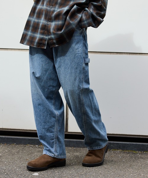 SKEWed(スキュー)の「SKEWed/スキュー ストーンウォッシュ加工 ダンガリーパンツ(デニムパンツ・メンズ・ブルー/ブラック・34/32/30)」の19枚目の写真