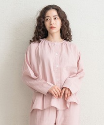 RIO（リオ）の「着る保湿クリーム】Wガーゼギャザーネックパジャマ（ルームウェア/パジャマ）」