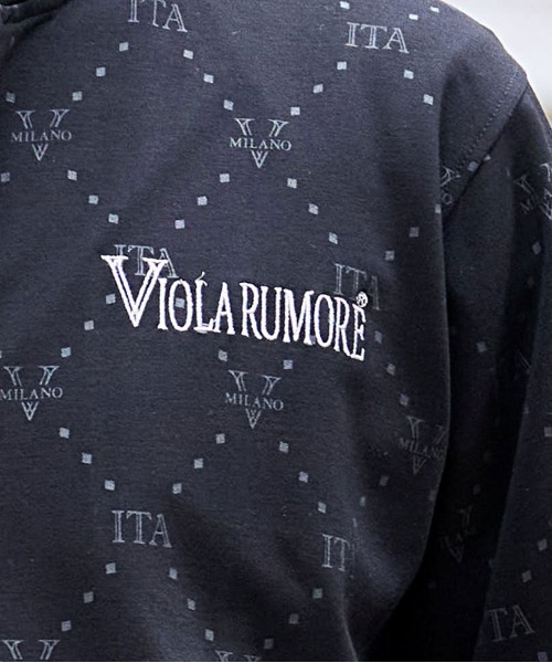 VIOLA（ヴィオラ）の「『VIOLA rumore/ヴィオラ ルモーレ』総柄フルZIP JKT（ジャージ・メンズ・ブラック/オフホワイト・L/XL/M）」の10枚目の写真