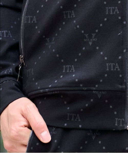 VIOLA（ヴィオラ）の「『VIOLA rumore/ヴィオラ ルモーレ』総柄フルZIP JKT（ジャージ・メンズ・ブラック/オフホワイト・L/XL/M）」の12枚目の写真