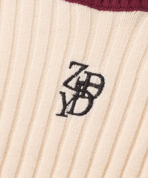 ZIDDY（ジディ）の「バイカラーリブニット(130~160cm)（ニット/セーター・キッズ・オフホワイト/グレー・130cm/150cm/140cm/FREE）」の13枚目の写真