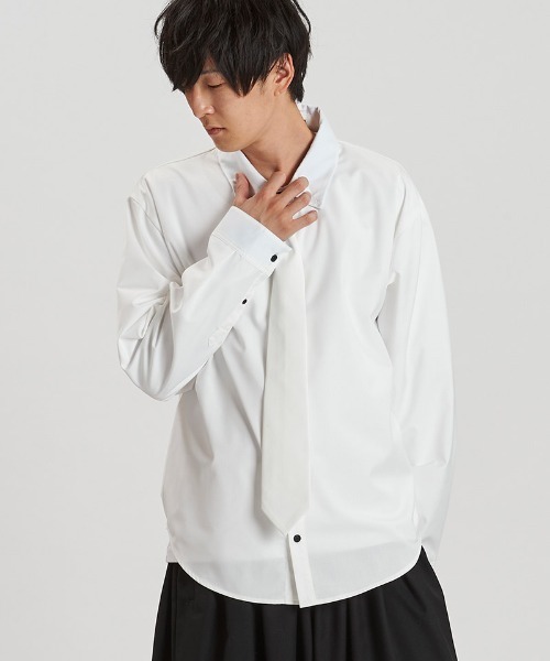 NO ID.(ノーアイディ)の「ms6300-ネクタイ付SH シャツ(857006-350S)(シャツ/ブラウス・メンズ・ホワイト/グレー/サックスブルー・ONE SIZE)」の14枚目の写真