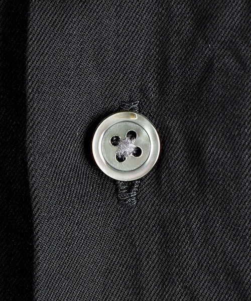 PORTER CLASSIC（ポータークラシック）の「Porter Classic / ポータークラシック：KATSU SHIRT 25SS：PC-016-3367[COR]（シャツ/ブラウス・メンズ・ホワイト/ブラック・2/3）」の5枚目の写真