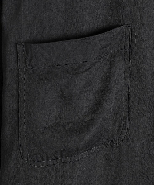 PORTER CLASSIC（ポータークラシック）の「Porter Classic / ポータークラシック：KATSU SHIRT 25SS：PC-016-3367[COR]（シャツ/ブラウス・メンズ・ホワイト/ブラック・2/3）」の6枚目の写真